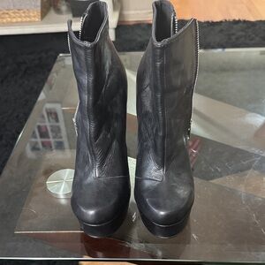 Topshop Black Heeled Boots